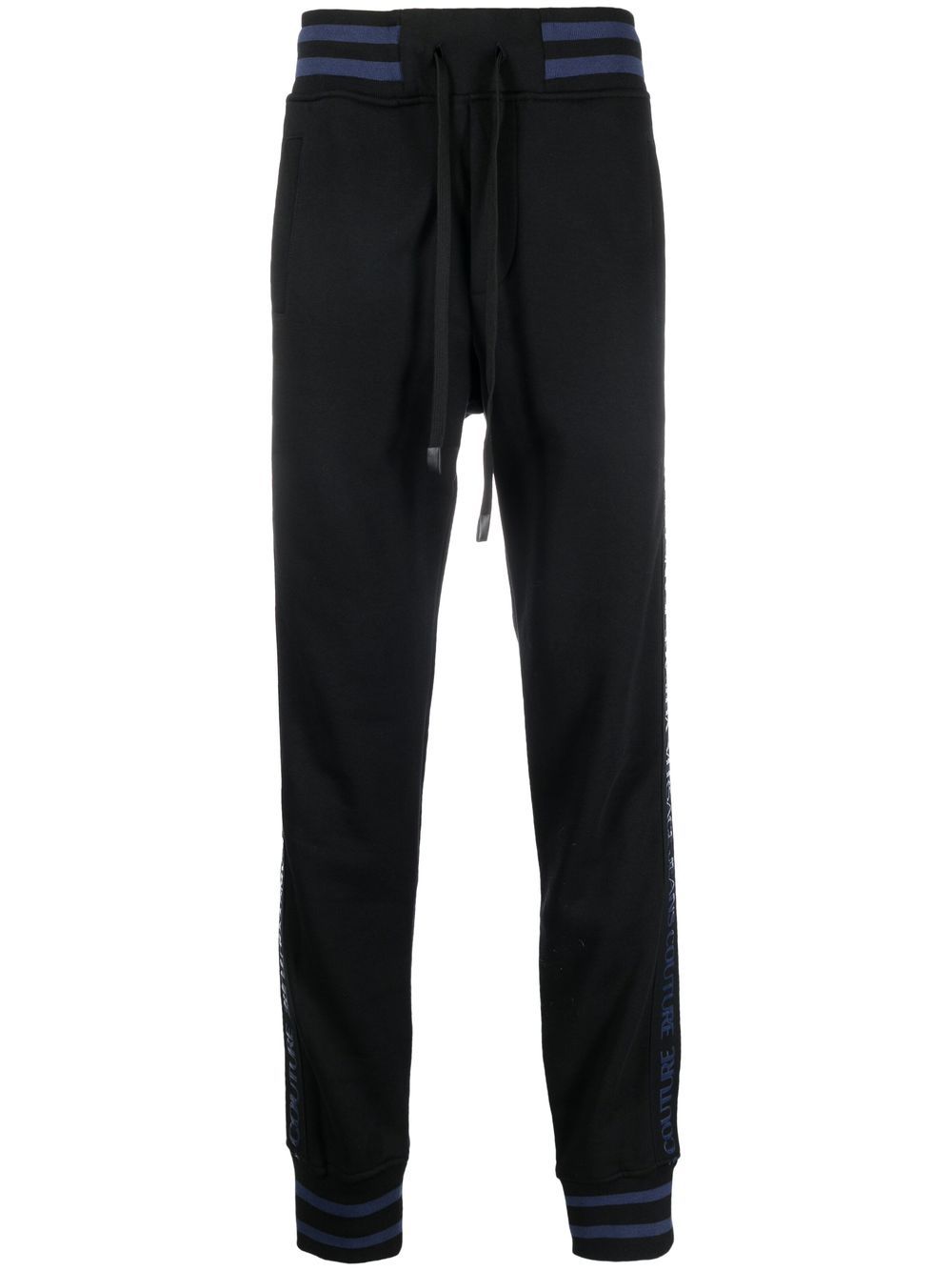 Versace Jeans Couture 范思哲 logo条纹运动裤 - 黑色