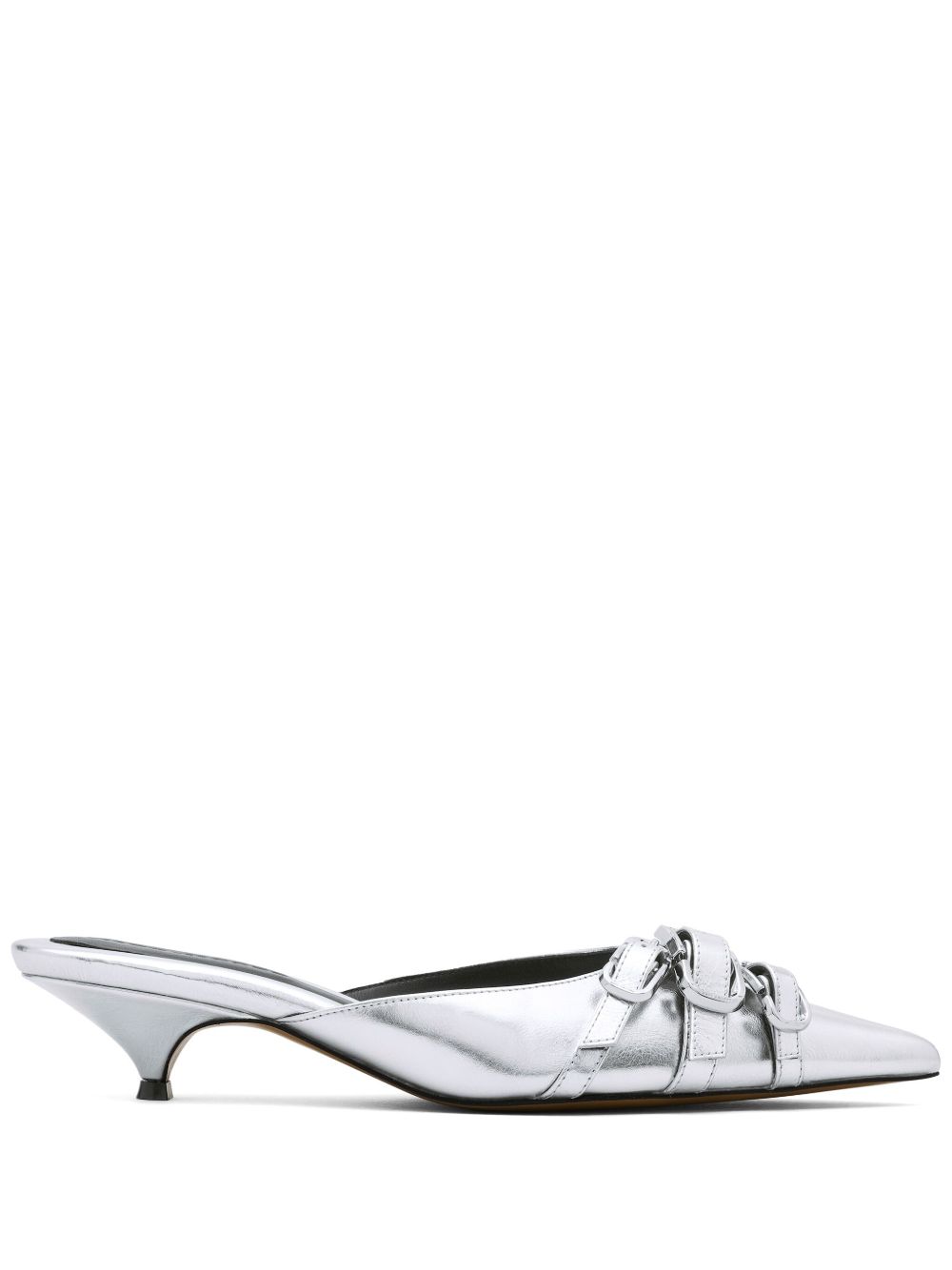 Marc Jacobs The Emma Kitten 低跟穆勒鞋（3.5厘米） - 银色