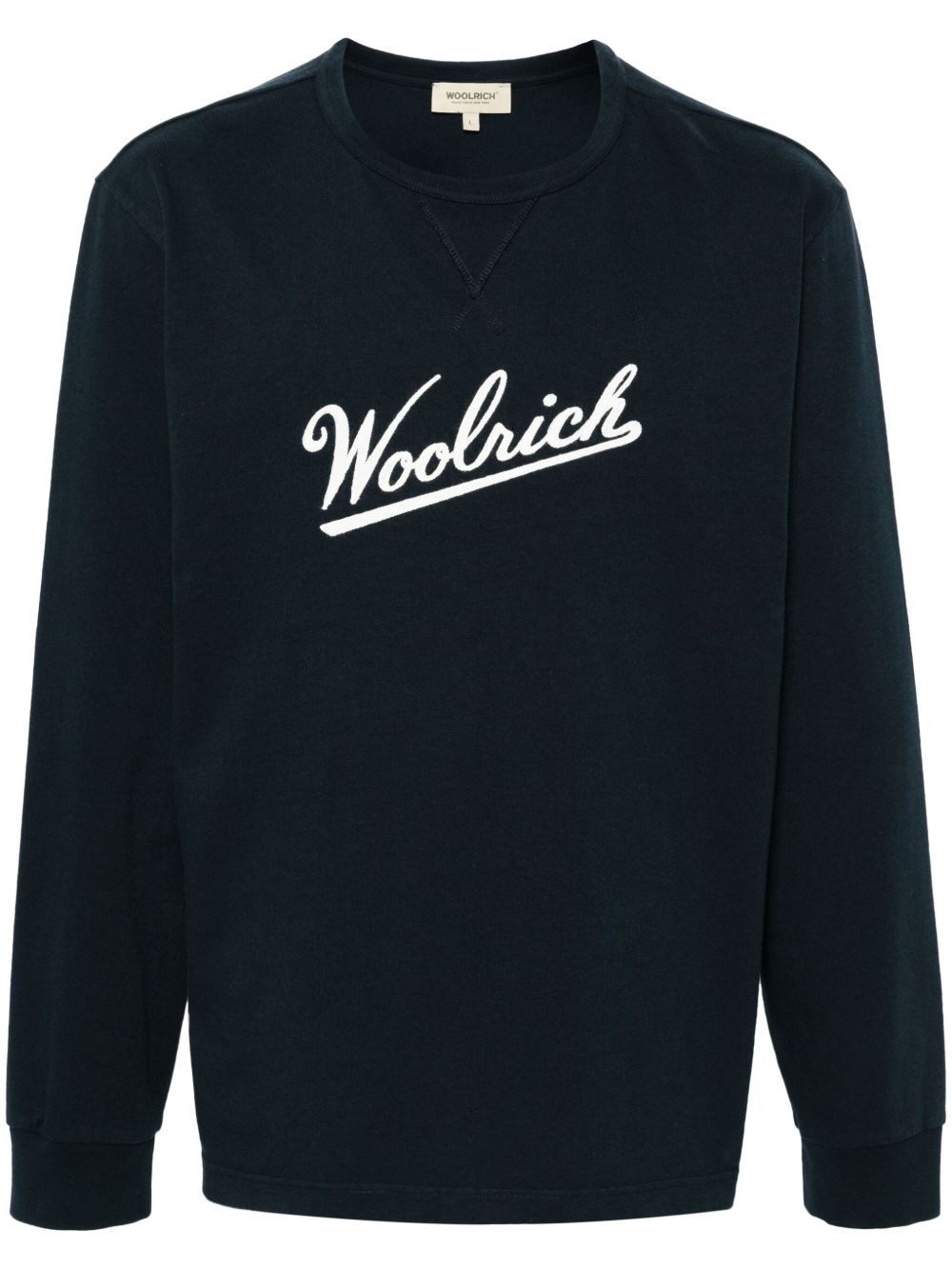 Woolrich 刺绣logo棉T恤 - 蓝色