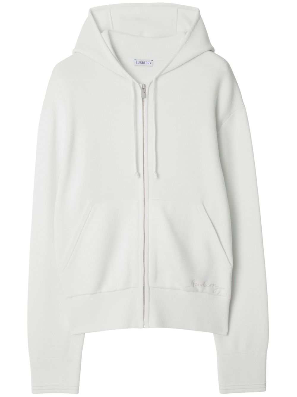 Burberry logo印花连帽衫 - 白色