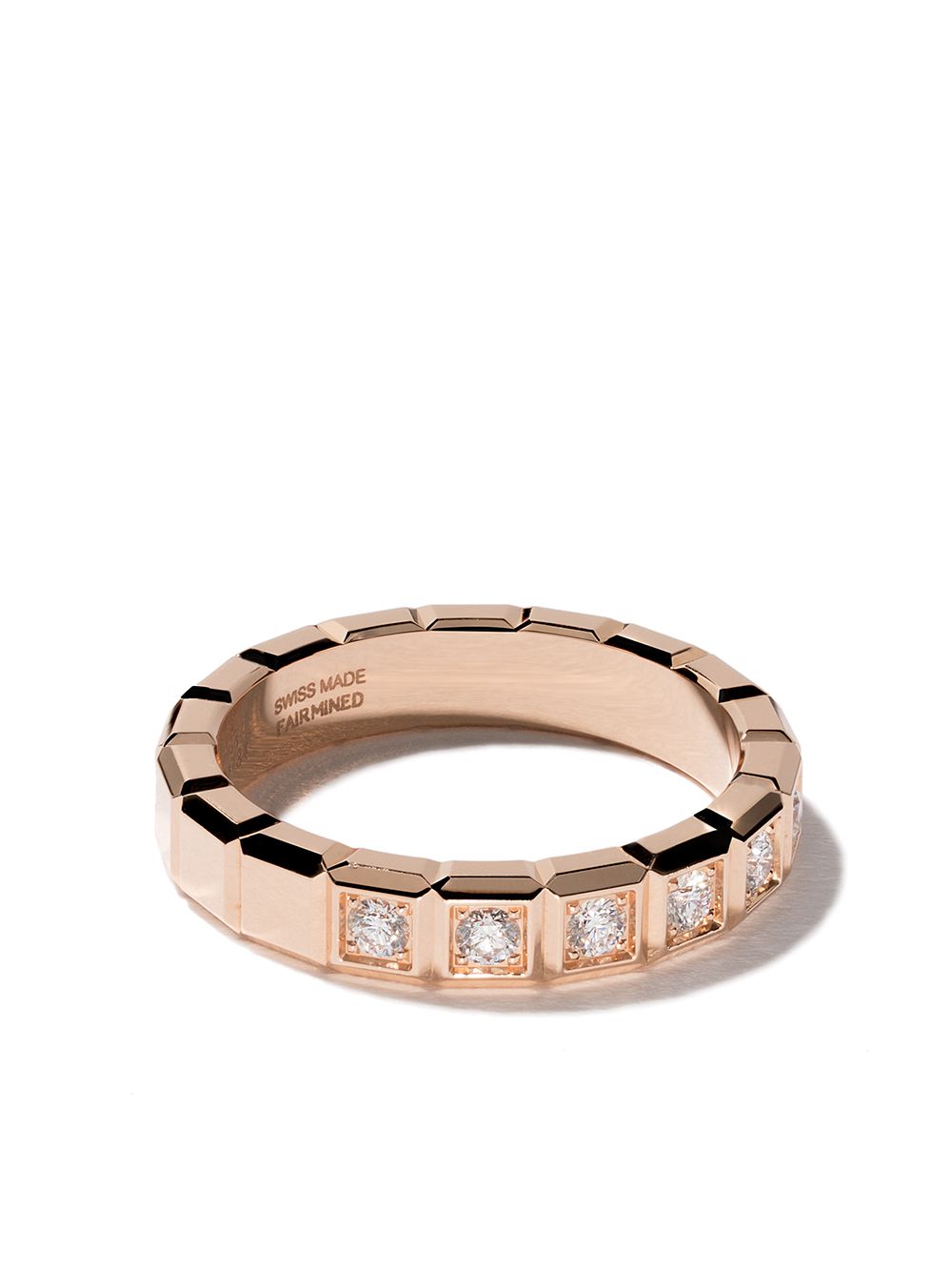 Chopard Ice Cube 18k玫瑰金钻石戒指 - 粉色