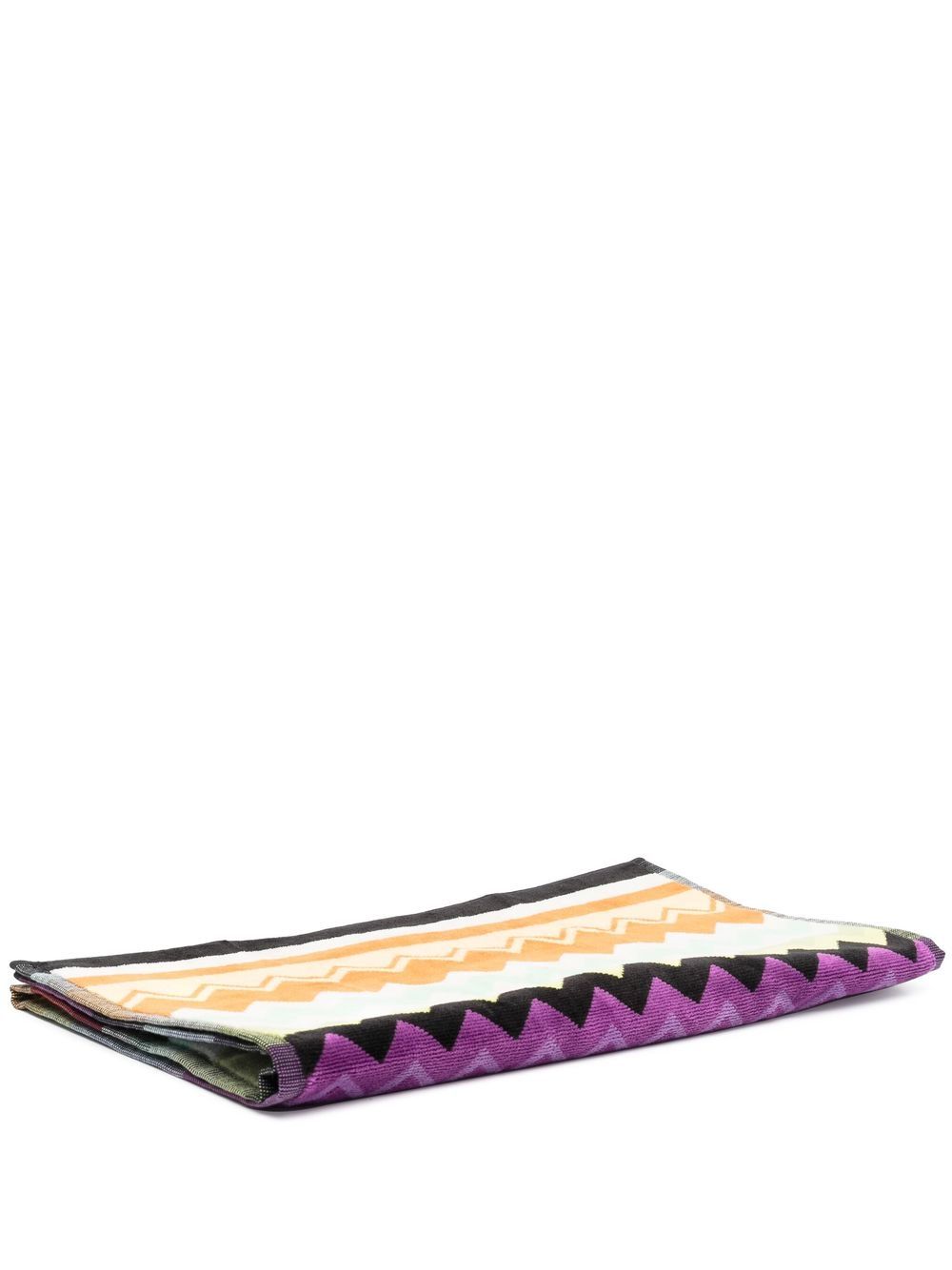 Missoni Home Giacomo 大面积Z字形图案印花毛巾 - 粉色