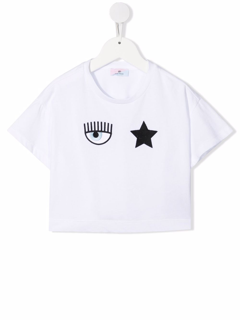 Chiara Ferragni Kids logo印花T恤 - 白色
