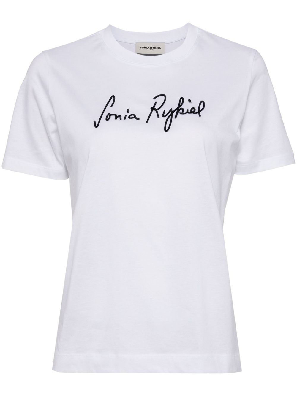 Sonia Rykiel logo刺绣T恤 - 白色