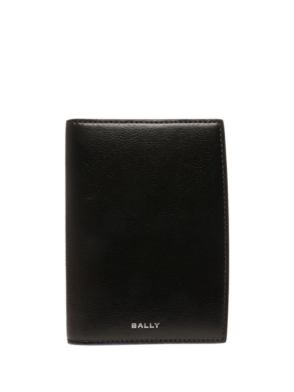Bally logo标记皮质护照套 - 黑色