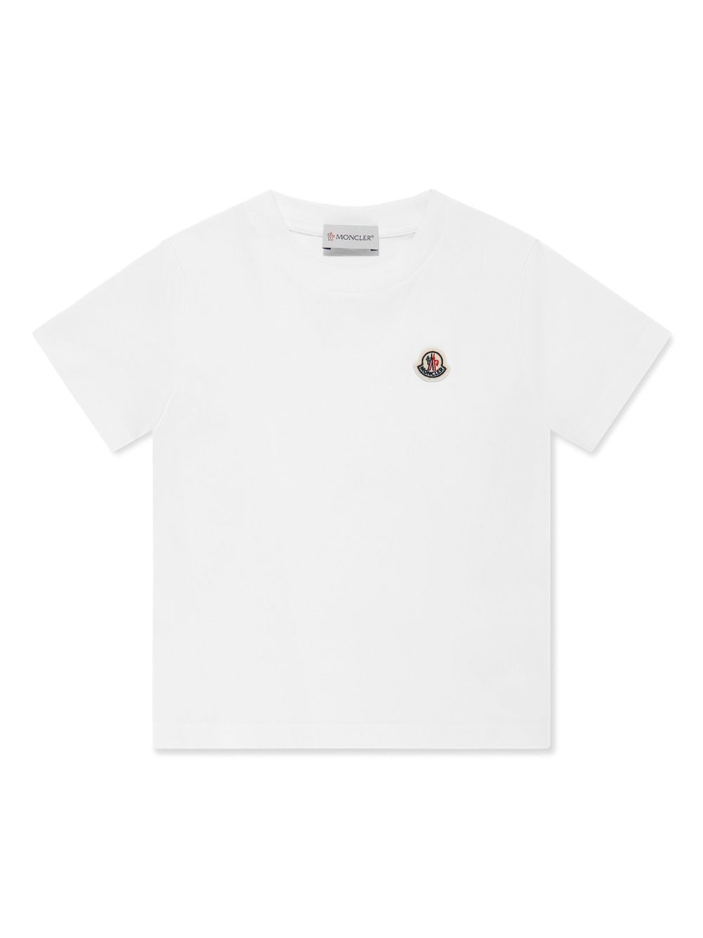 Moncler Enfant 标贴棉T恤 - 白色