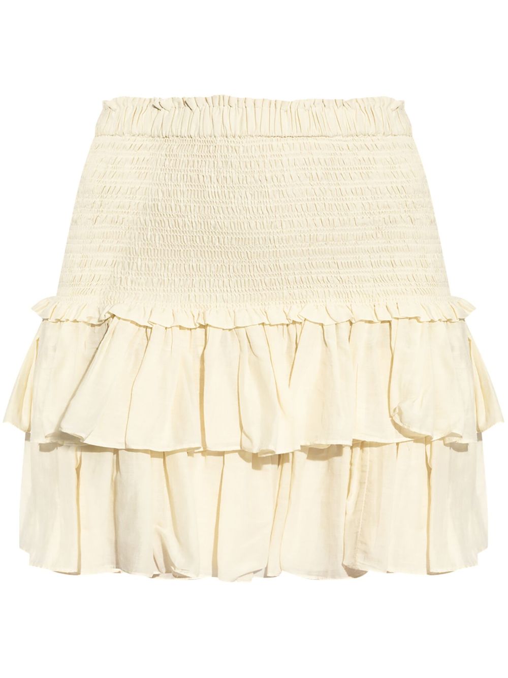 MARANT ÉTOILE Naomi 荷叶边裙摆迷你半身裙 - 中性色