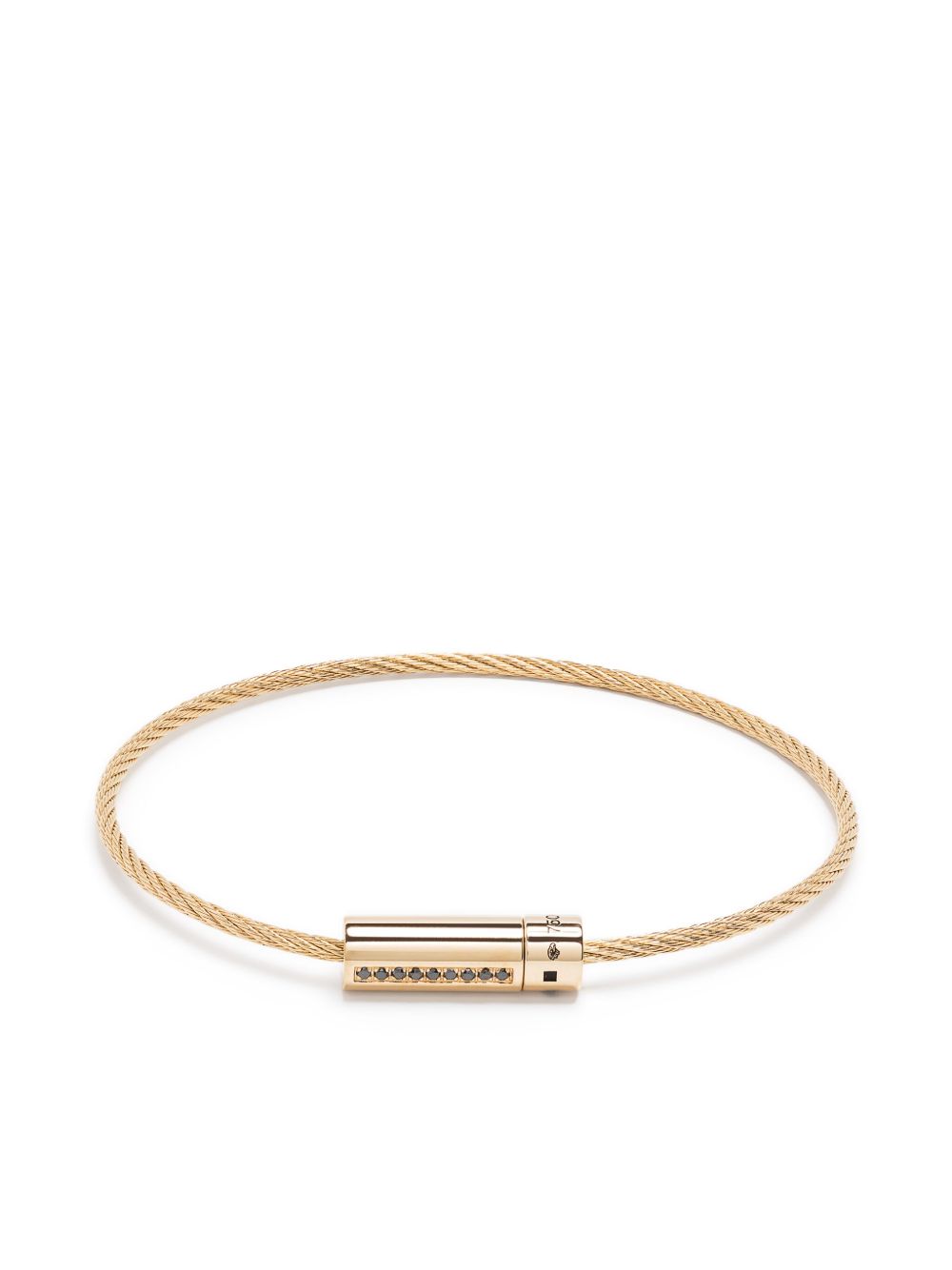 Le Gramme Cable Le 18K黄金9克钻石手链 - 金色
