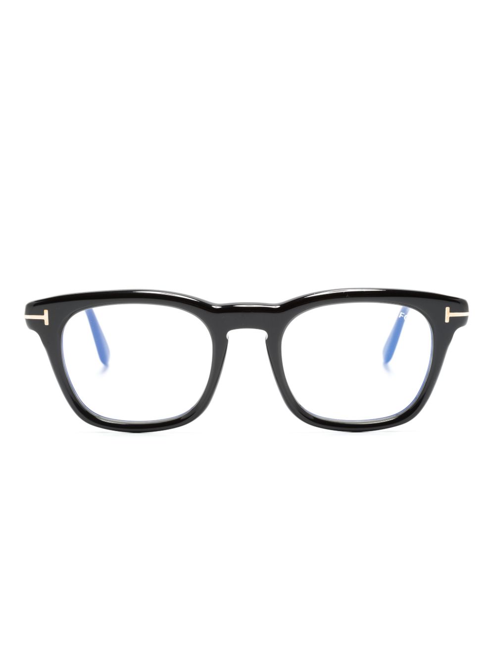 TOM FORD Eyewear logo标牌方框眼镜 - 黑色
