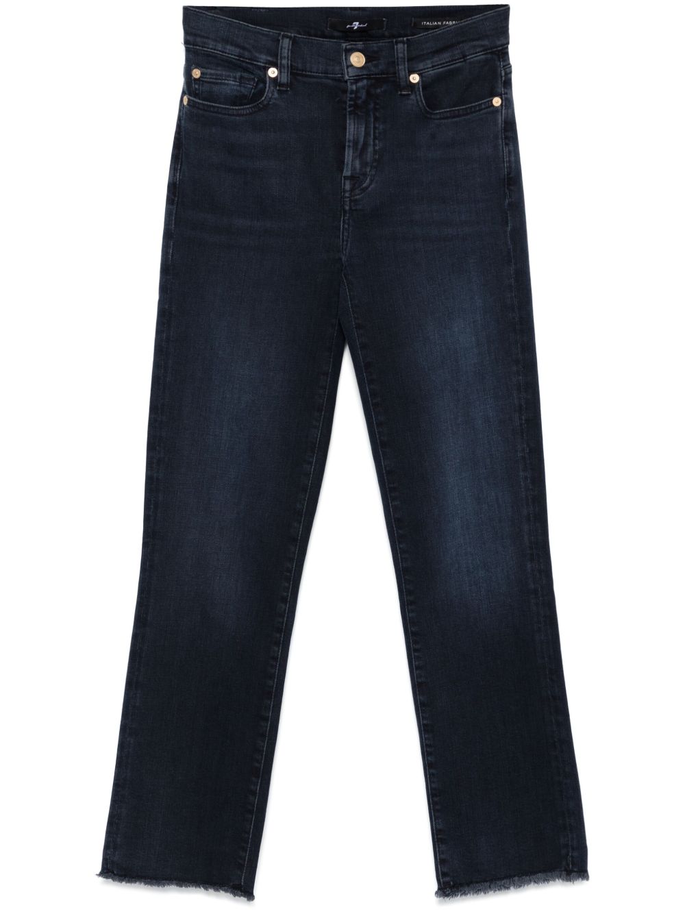 7 For All Mankind 直筒露踝牛仔裤 - 蓝色