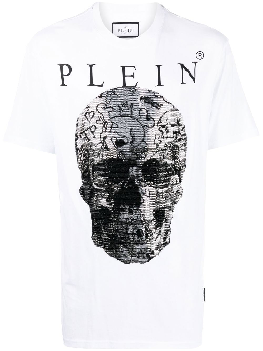 Philipp Plein 骷髅头印花短袖T恤 - 白色