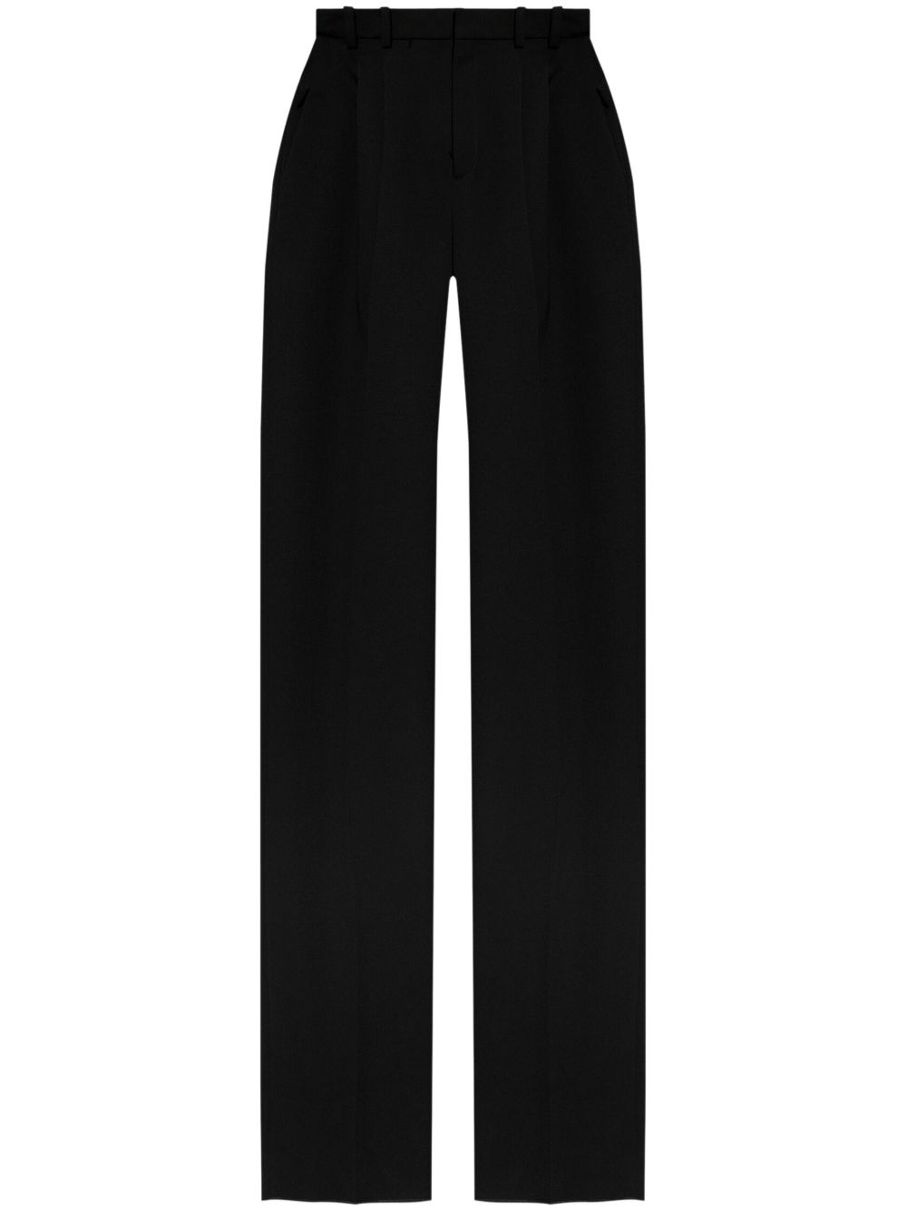Saint Laurent Grain De Poudre 羊毛长裤 - 黑色