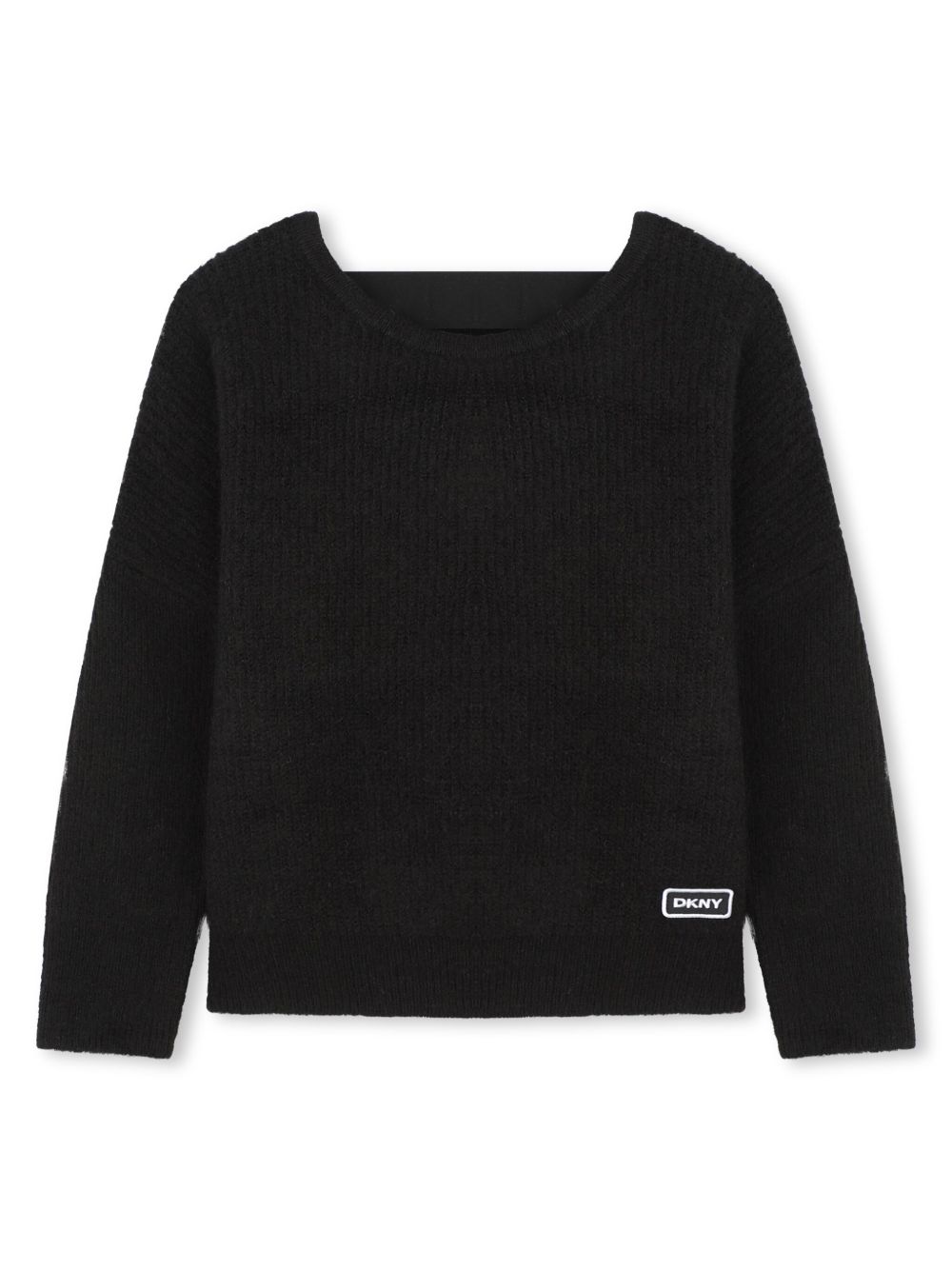 Dkny Kids logo饰带毛衣 - 黑色