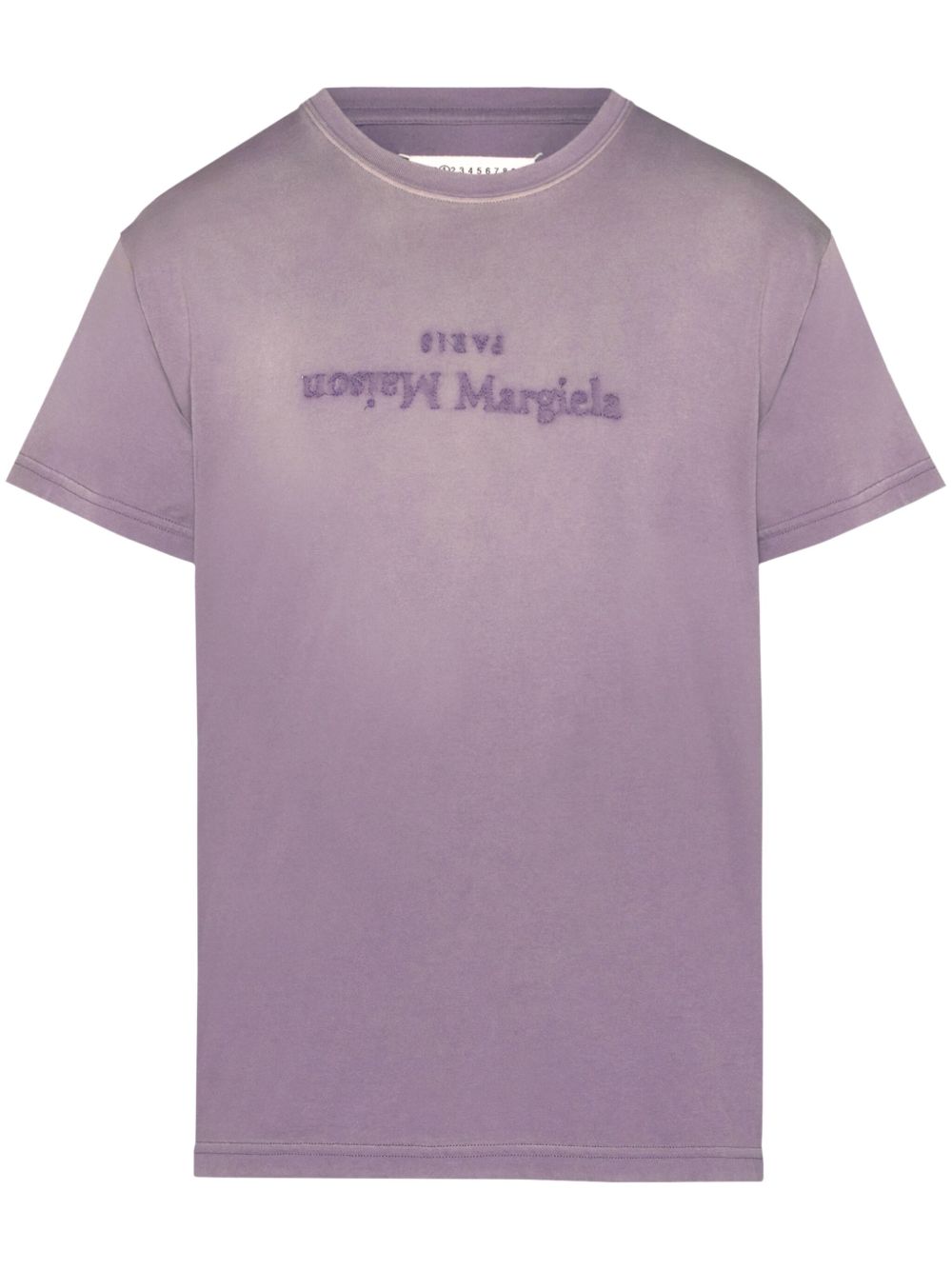 Maison Margiela Reverse logo印花棉T恤 - 紫色