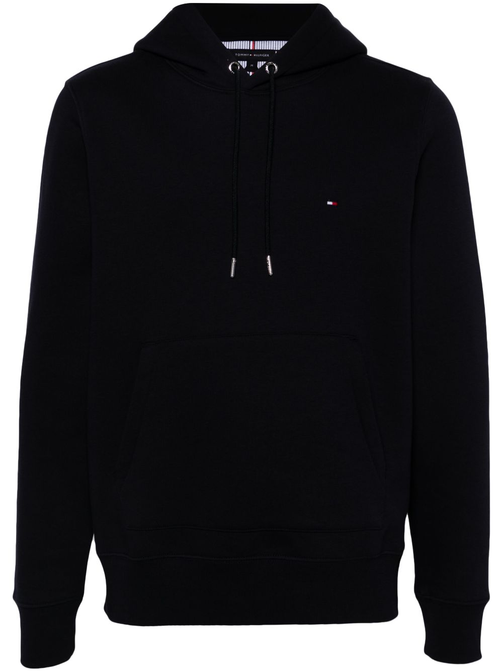 Tommy Hilfiger logo刺绣连帽衫 - 蓝色