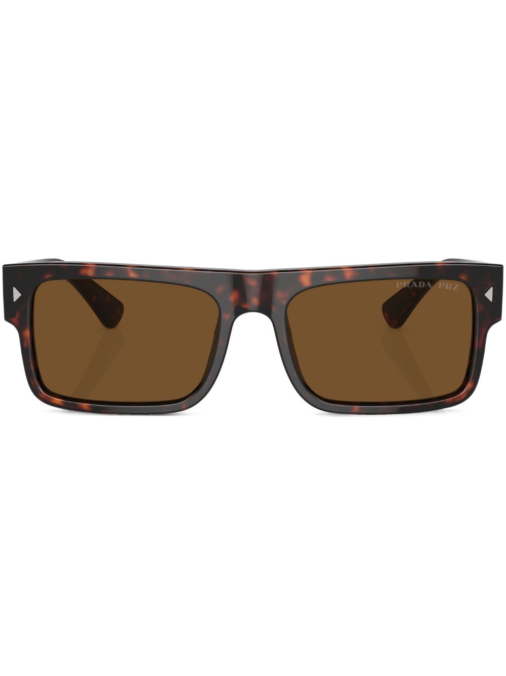 Prada Eyewear 玳瑁纹效果方框太阳眼镜 - 绿色