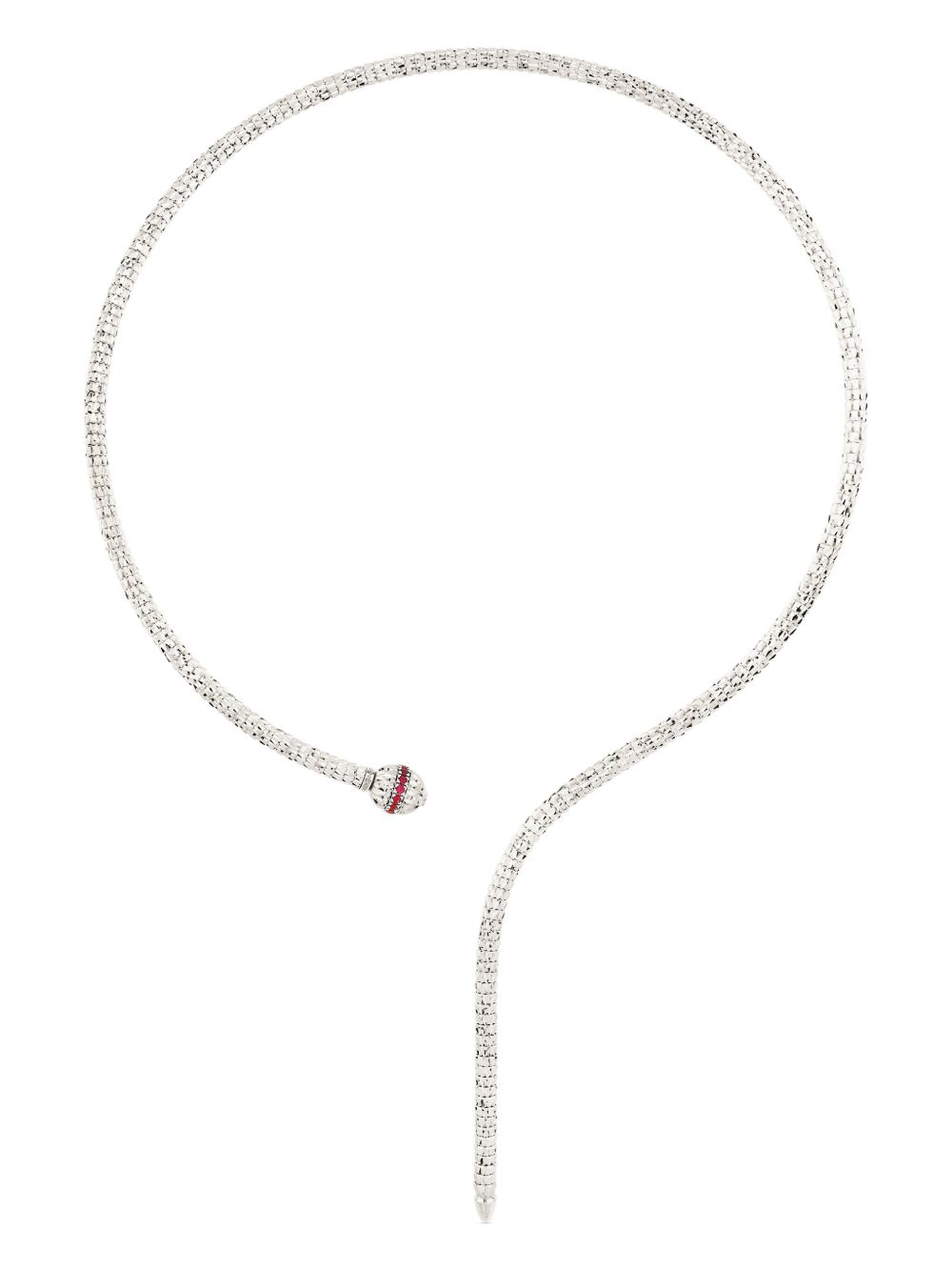Officina Bernardi 18K黄金 Ophidia 红宝石项链 - 银色
