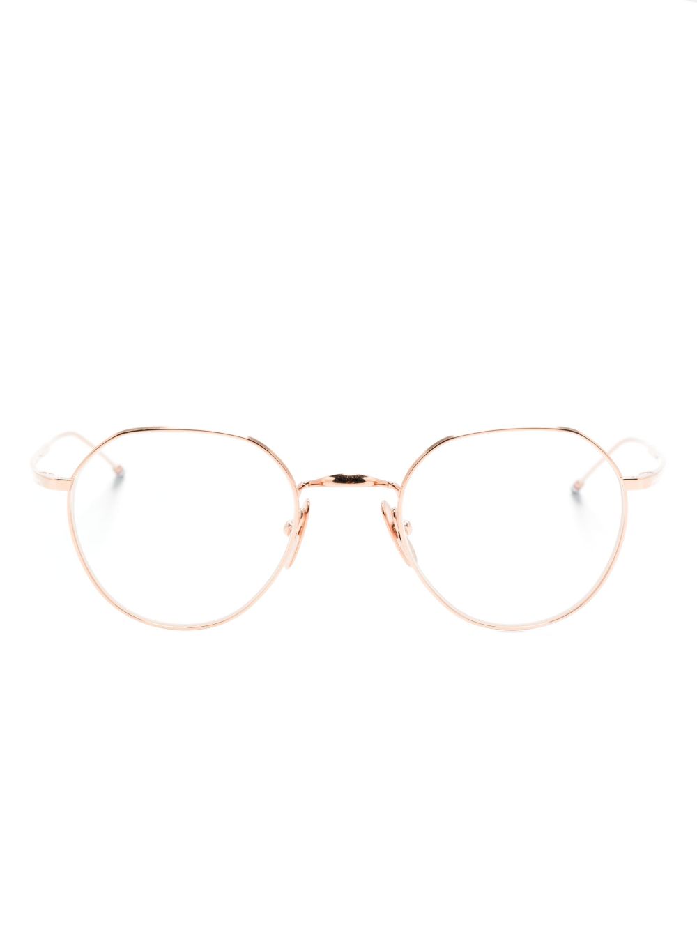 Thom Browne Eyewear 圆框眼镜 - 粉色