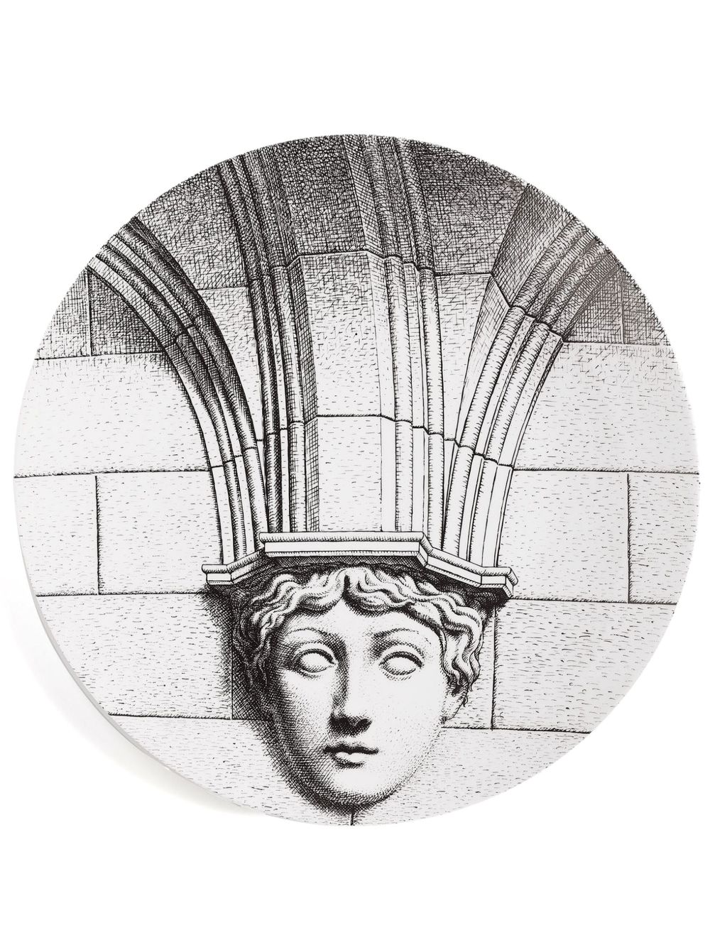 Fornasetti Tema E Variazioni 266 陶瓷餐盘（26厘米） - 白色