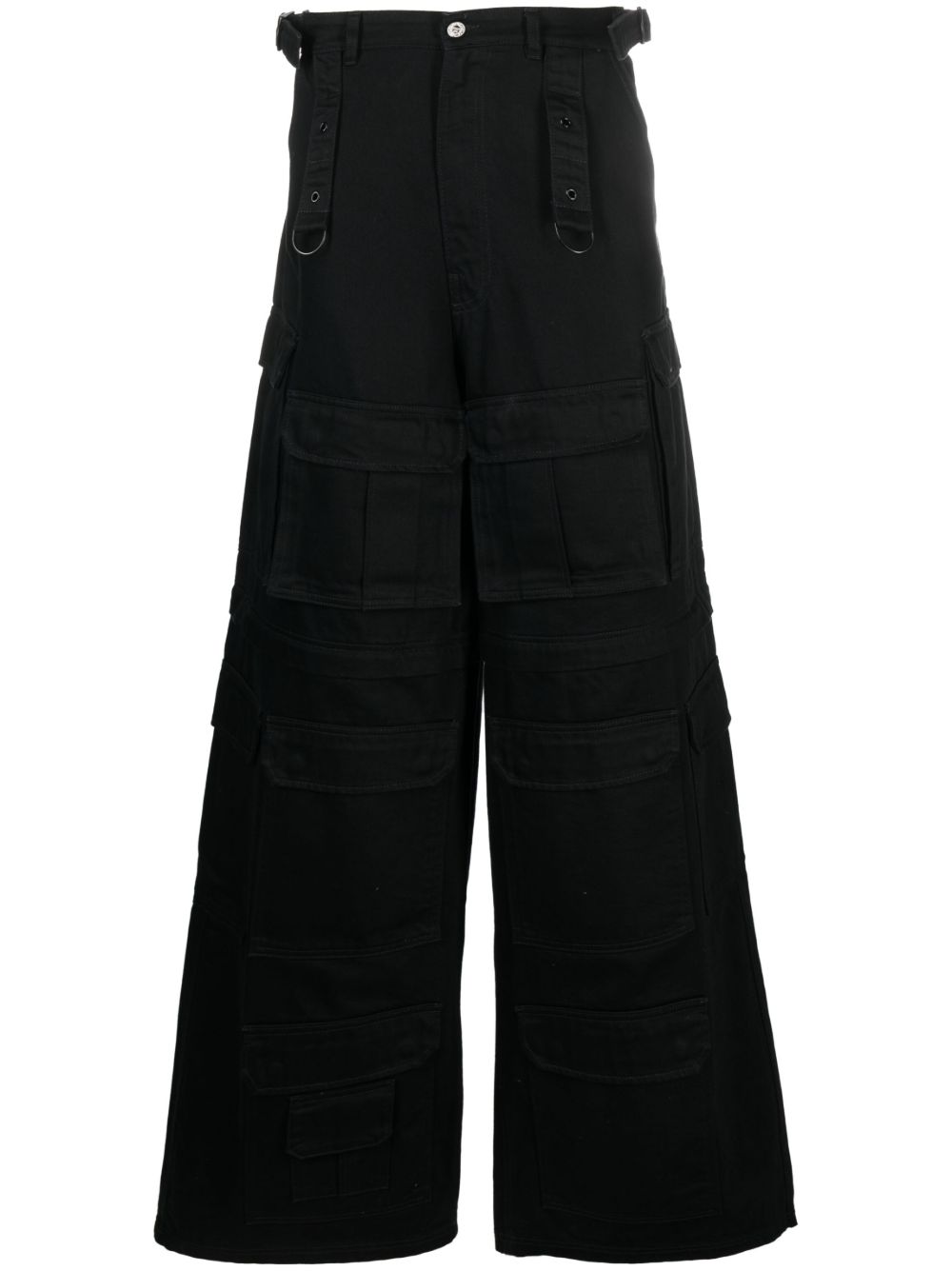 VETEMENTS 阔腿工装长裤 - 黑色