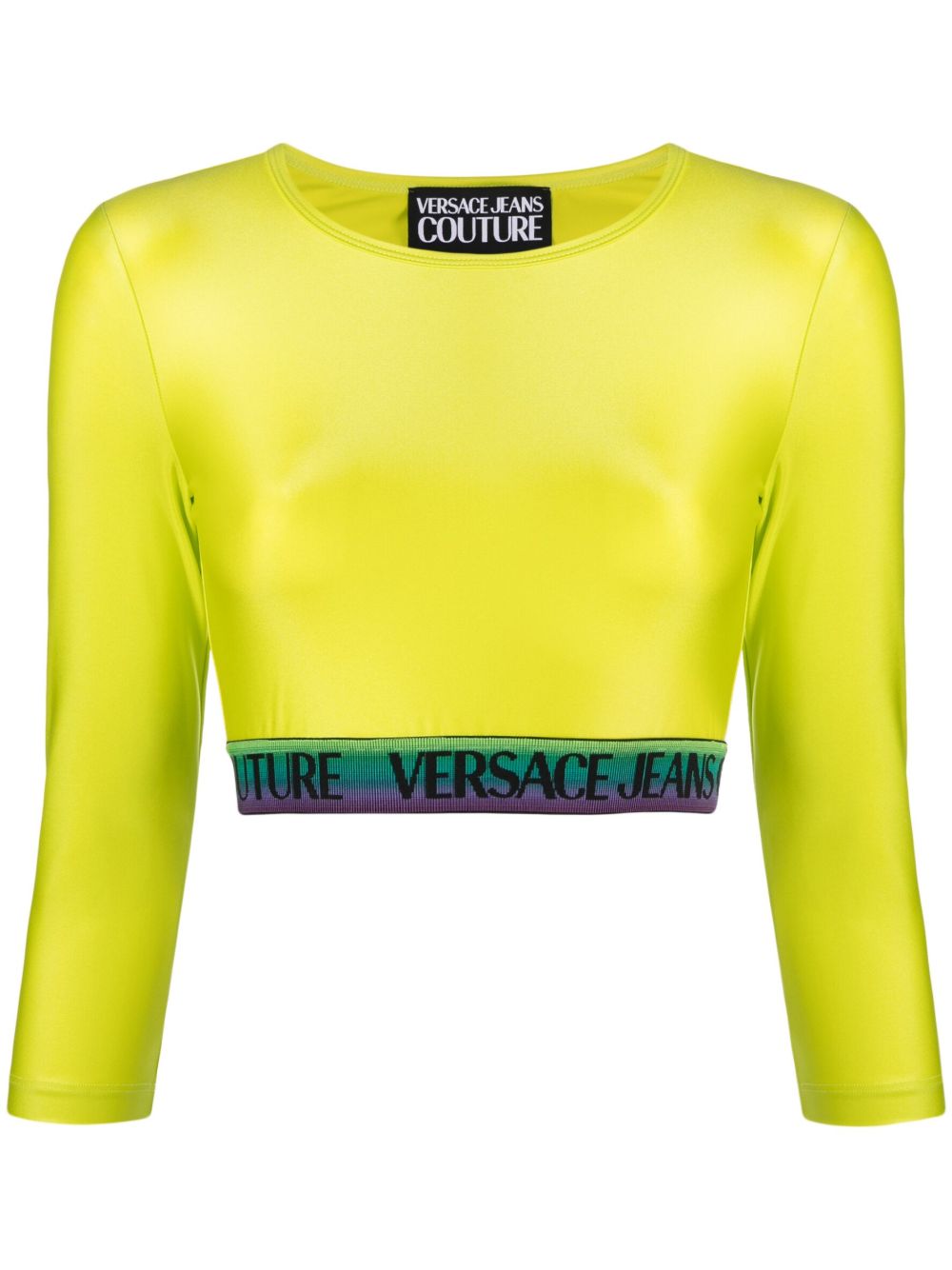 Versace Jeans Couture logo边饰细节上衣 - 绿色