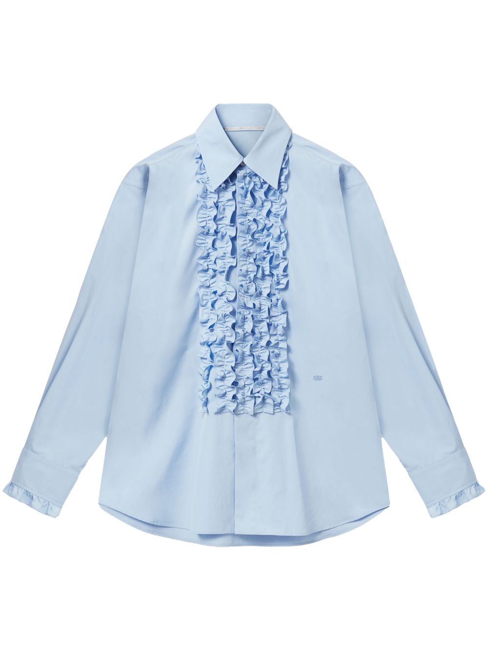 Stella McCartney 荷叶边衬衫 - 蓝色