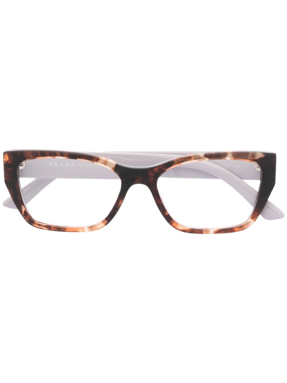 Prada Eyewear 普拉达 Wayfarer 镜框眼镜 - 褐色