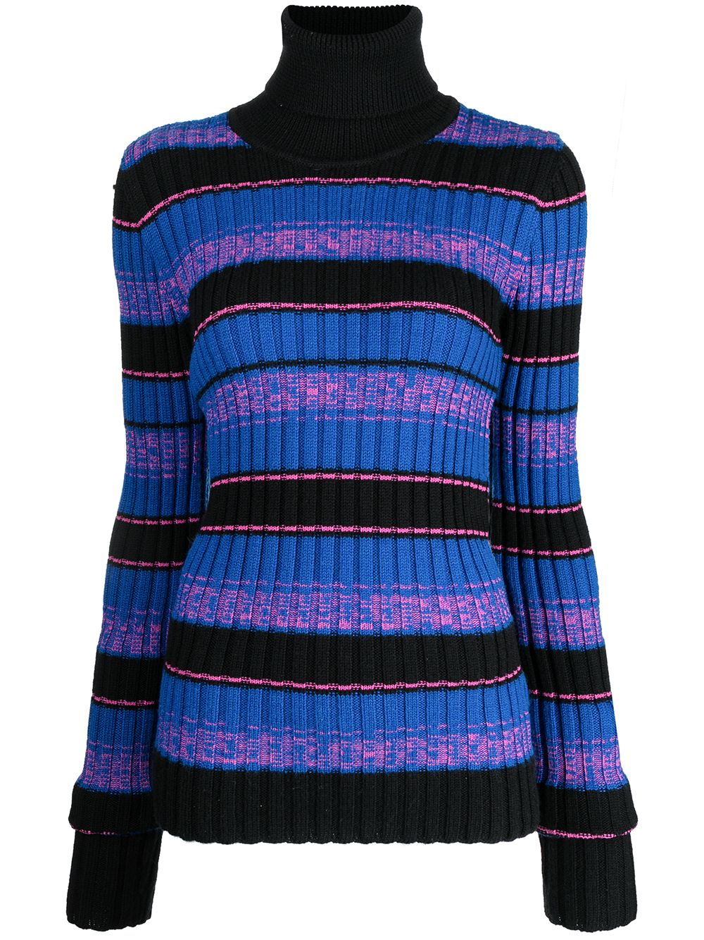 Maison Martin Margiela Pre-Owned 马丁·马吉拉时装屋 罗纹针织条纹毛衣 - 蓝色