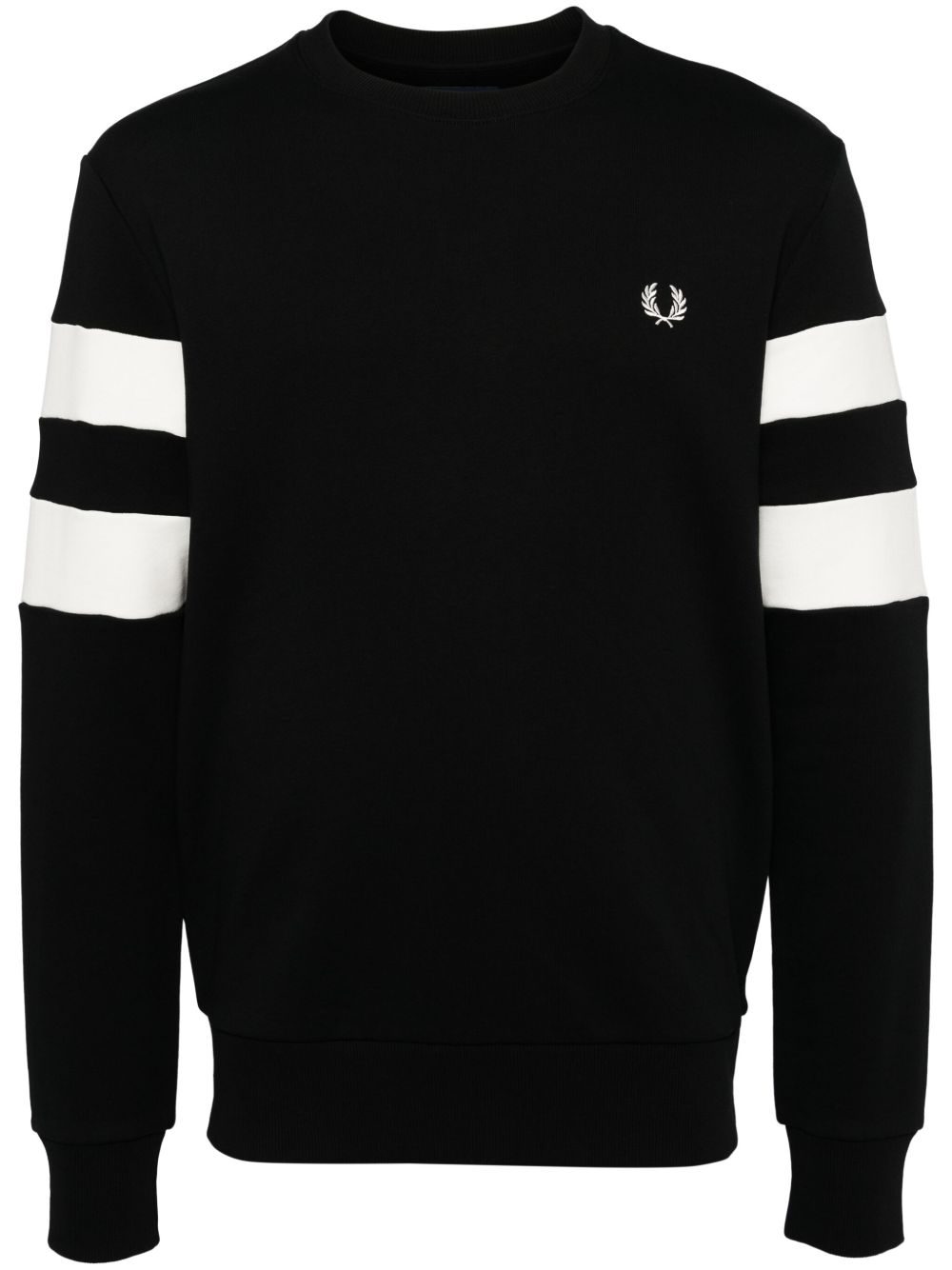 Fred Perry logo刺绣卫衣 - 黑色