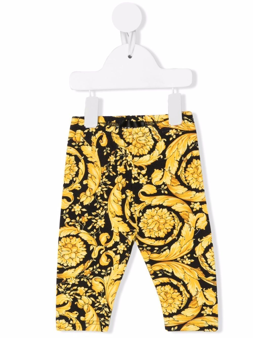 Versace Kids Barocco Baby 棉打底裤 - 黑色