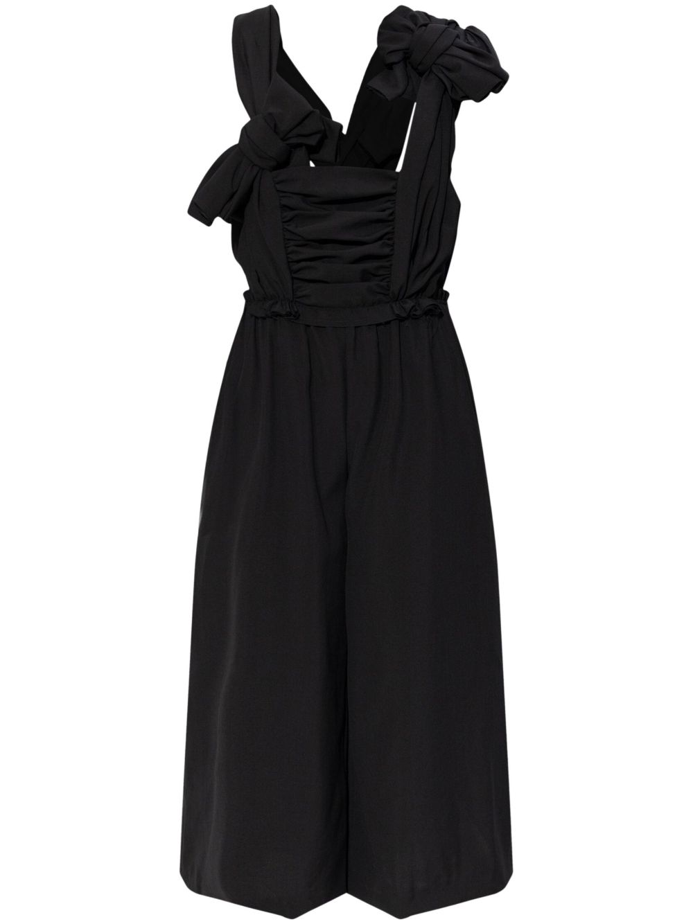 Comme Des Garçons Comme Des Garçons 羊毛连体长裤 - 黑色