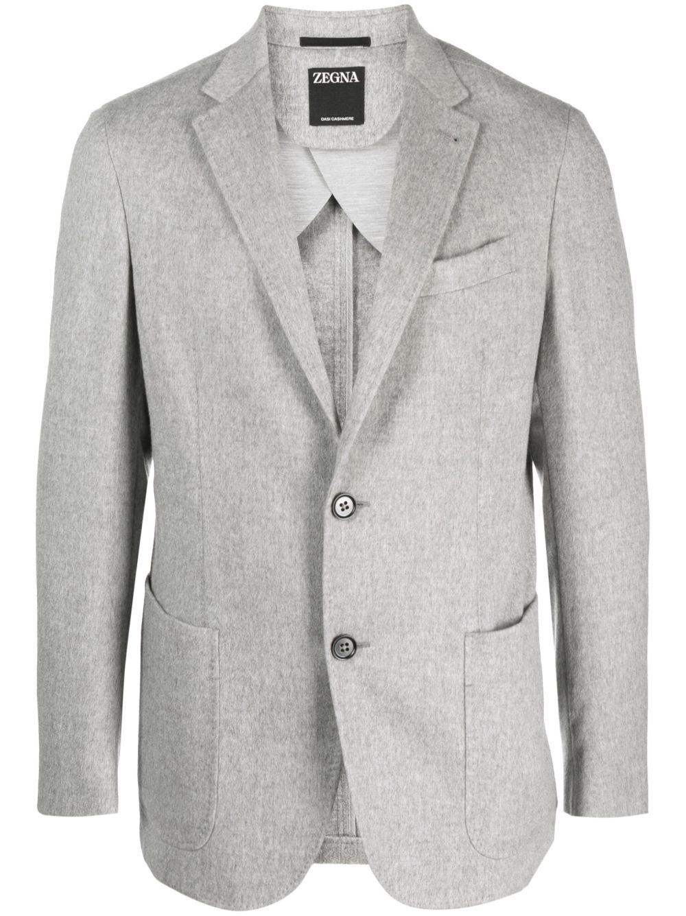 Zegna Oasi 羊绒单排扣西装夹克 - 灰色