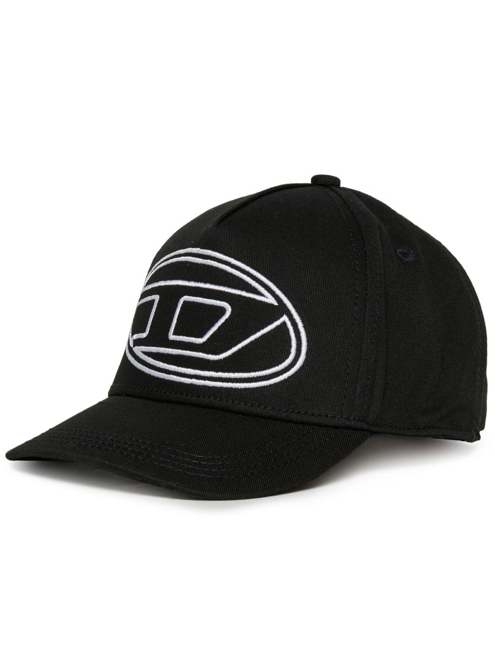 Diesel Kids logo刺绣棒球帽 - 黑色