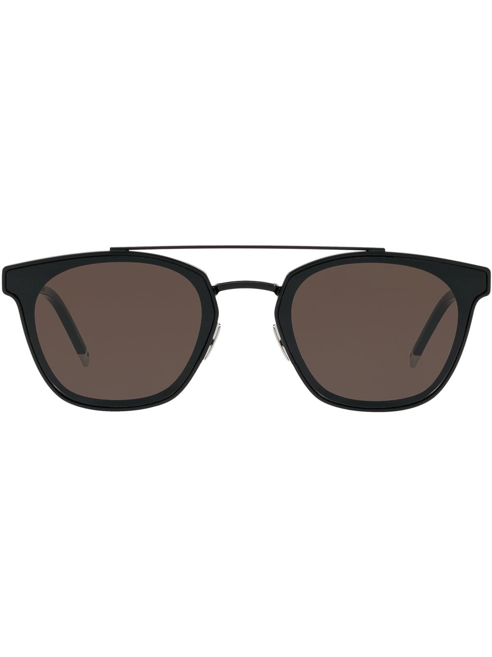 Saint Laurent Eyewear 双鼻架圆框太阳眼镜 - 黑色