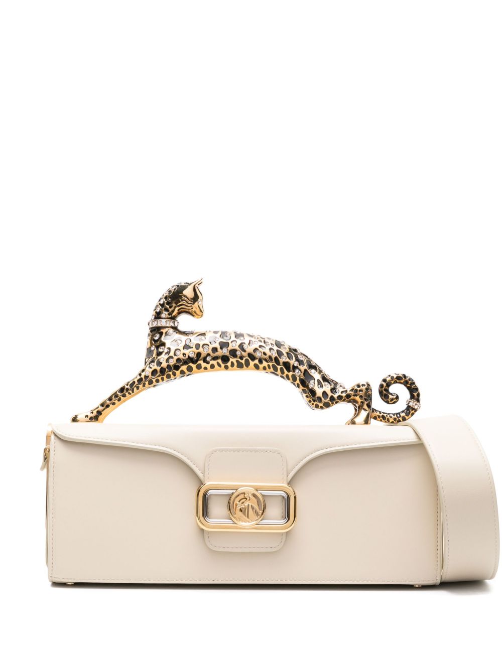 Lanvin Pencil Cat 雕塑感手柄皮质中号手提包 - 中性色