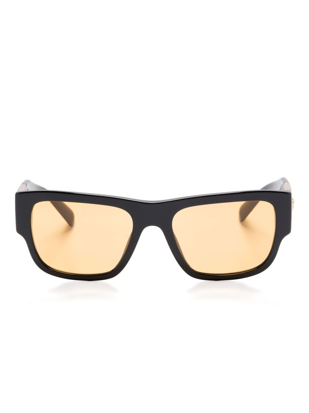Versace Eyewear 长方形框太阳眼镜 - 黑色