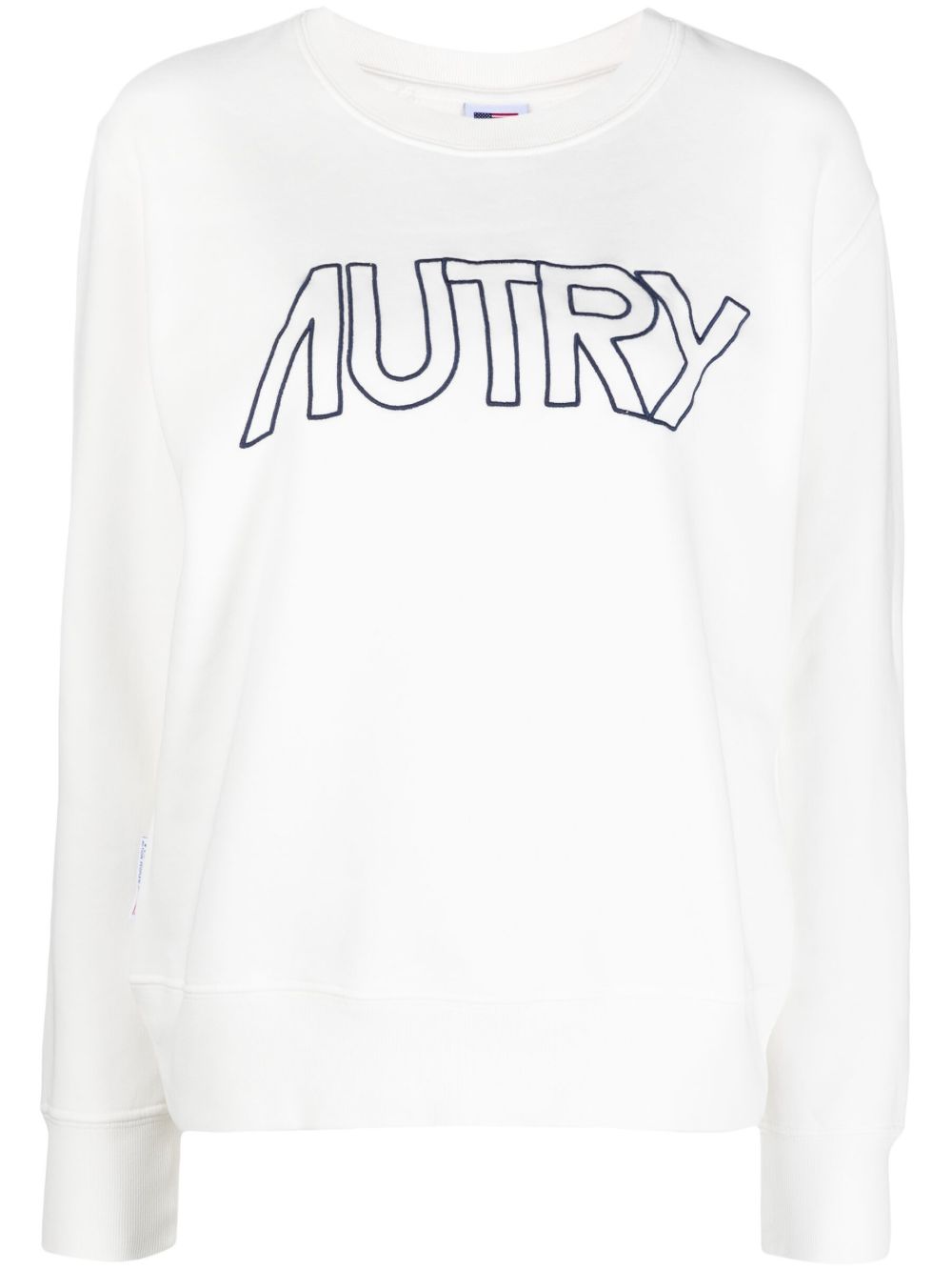 Autry logo刺绣棉T恤 - 白色