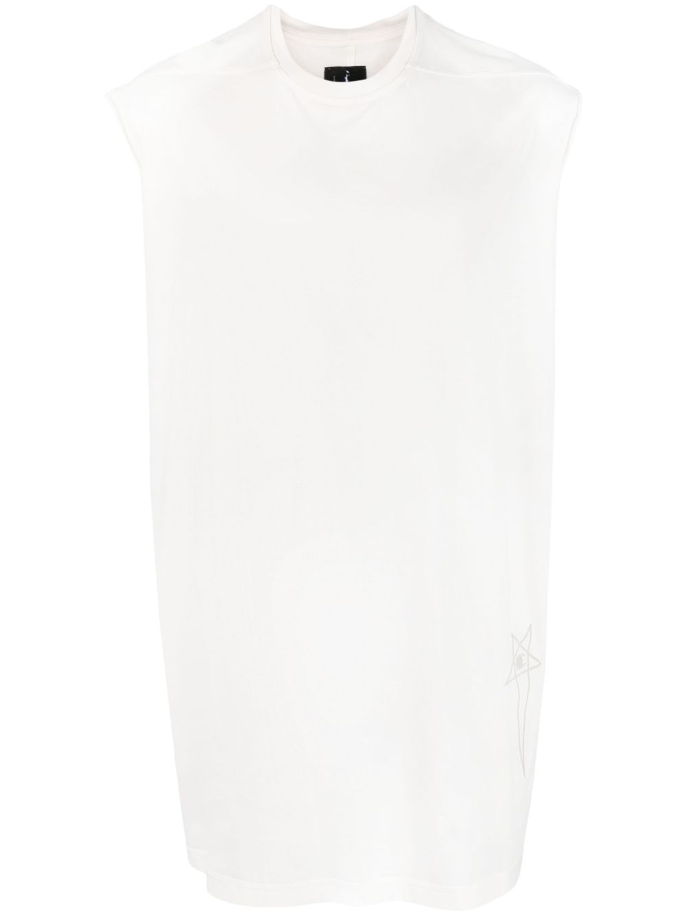 Rick Owens X Champion logo刺绣超大款坦克背心 - 白色