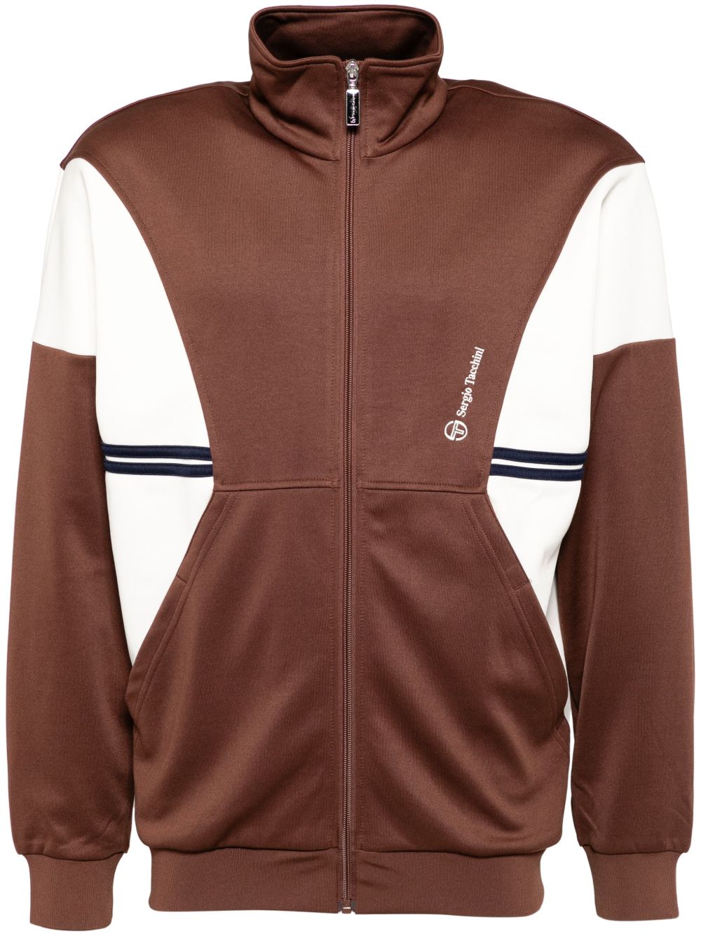 Sergio Tacchini 刺绣运动夹克 - 褐色
