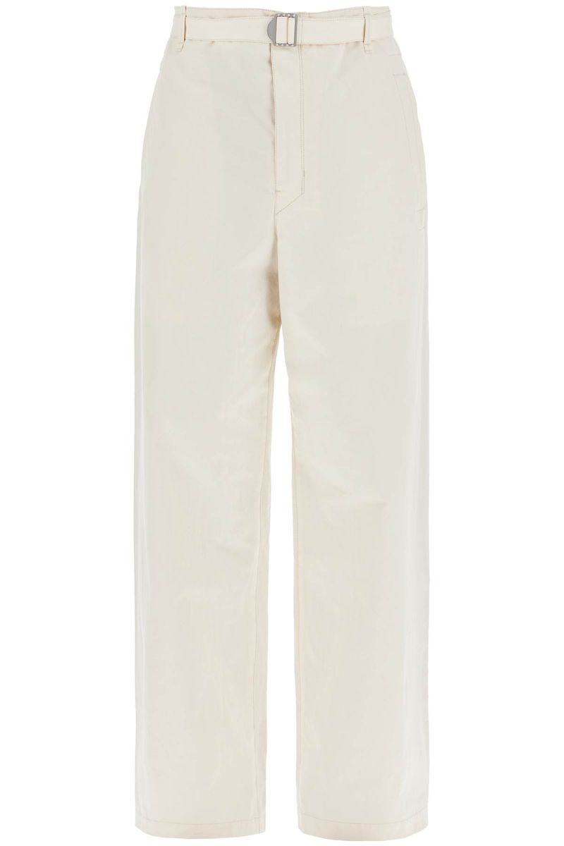Straight-Cut Pants With Belt