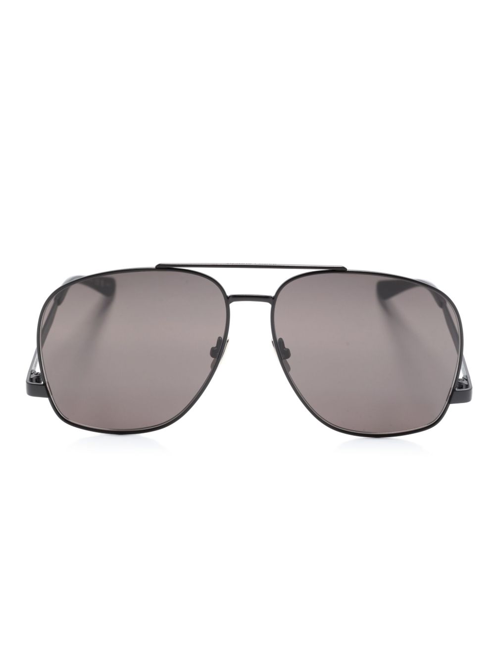 Saint Laurent Eyewear Leon 超大框太阳眼镜 - 黑色