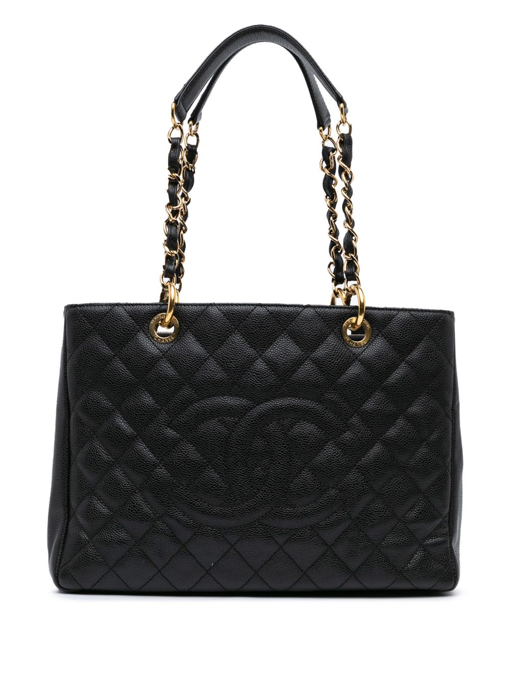 CHANEL Pre-Owned Caviar Grand Shopping 托特包（2011年典藏款） - 黑色