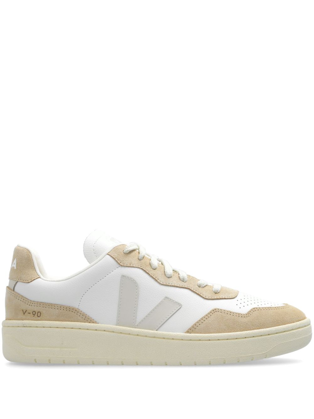 VEJA V-90 皮质运动鞋 - 白色