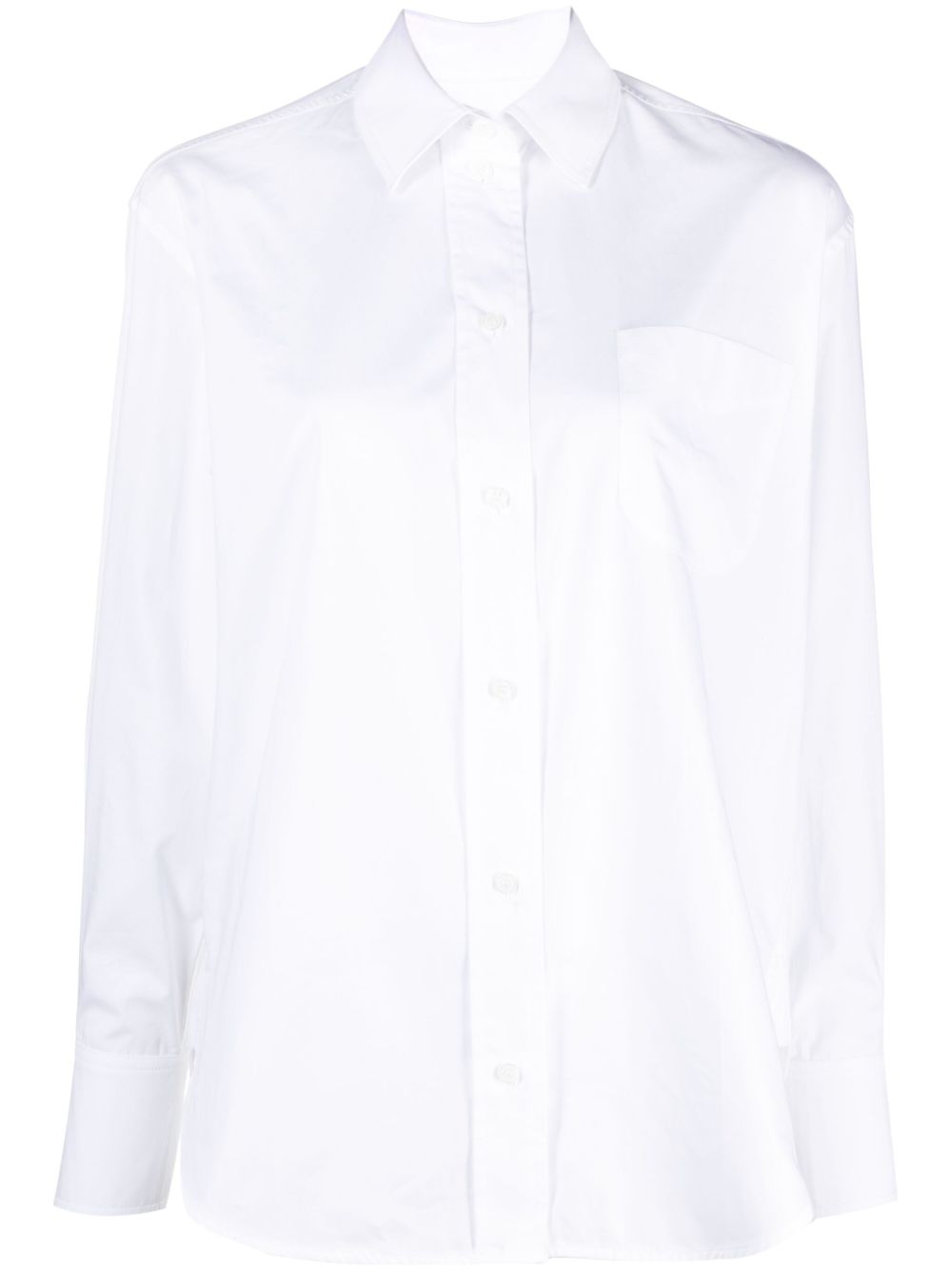 Victoria Beckham logo刺绣衬衫 - 白色
