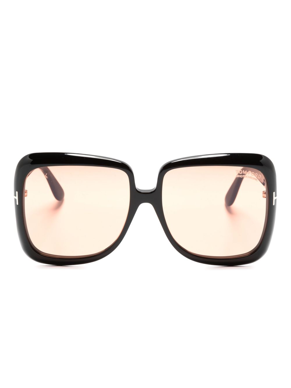TOM FORD Eyewear 超大镜框太阳眼镜 - 黑色