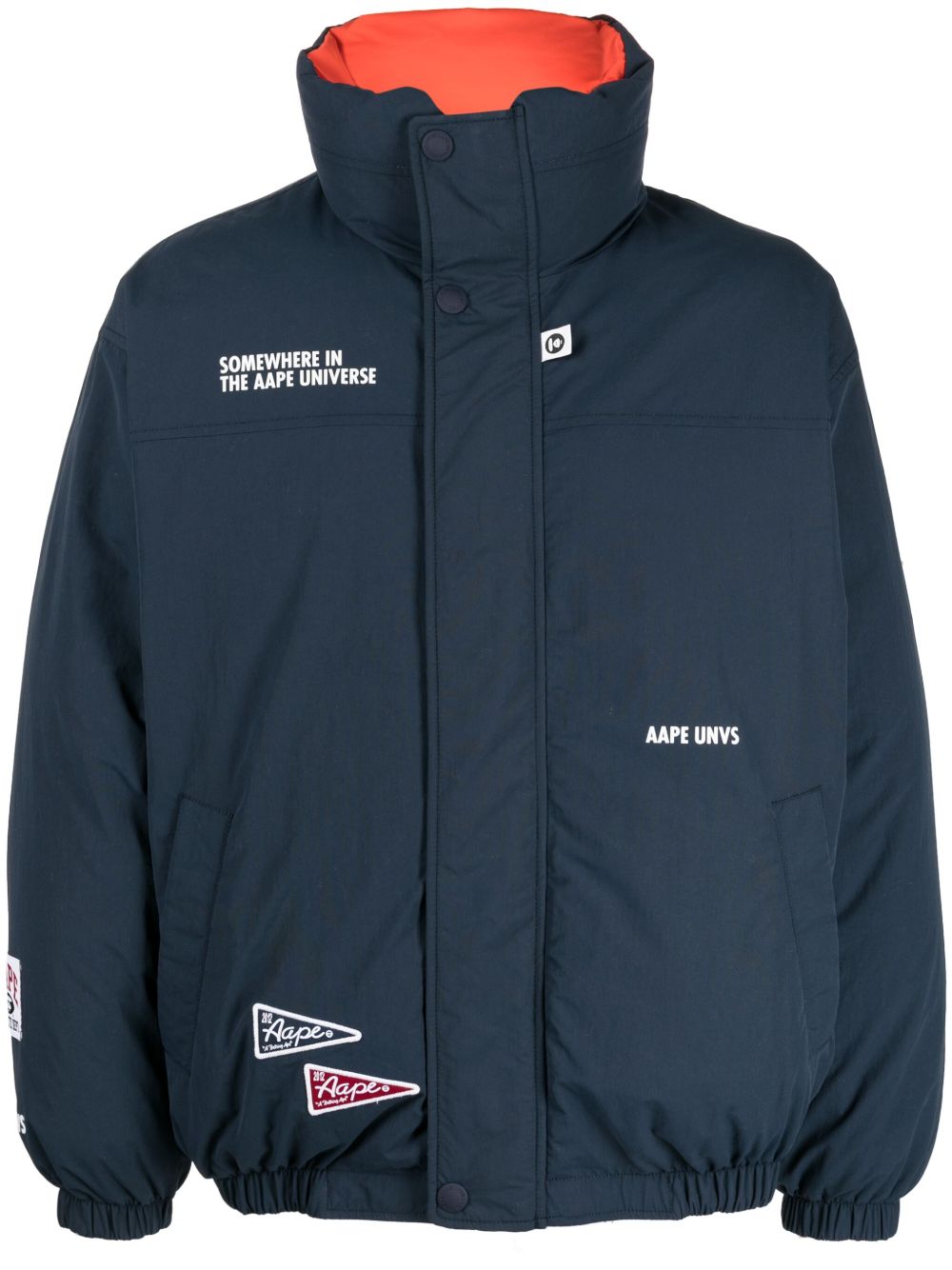 AAPE BY *A BATHING APE® 双面高领夹克 - 蓝色