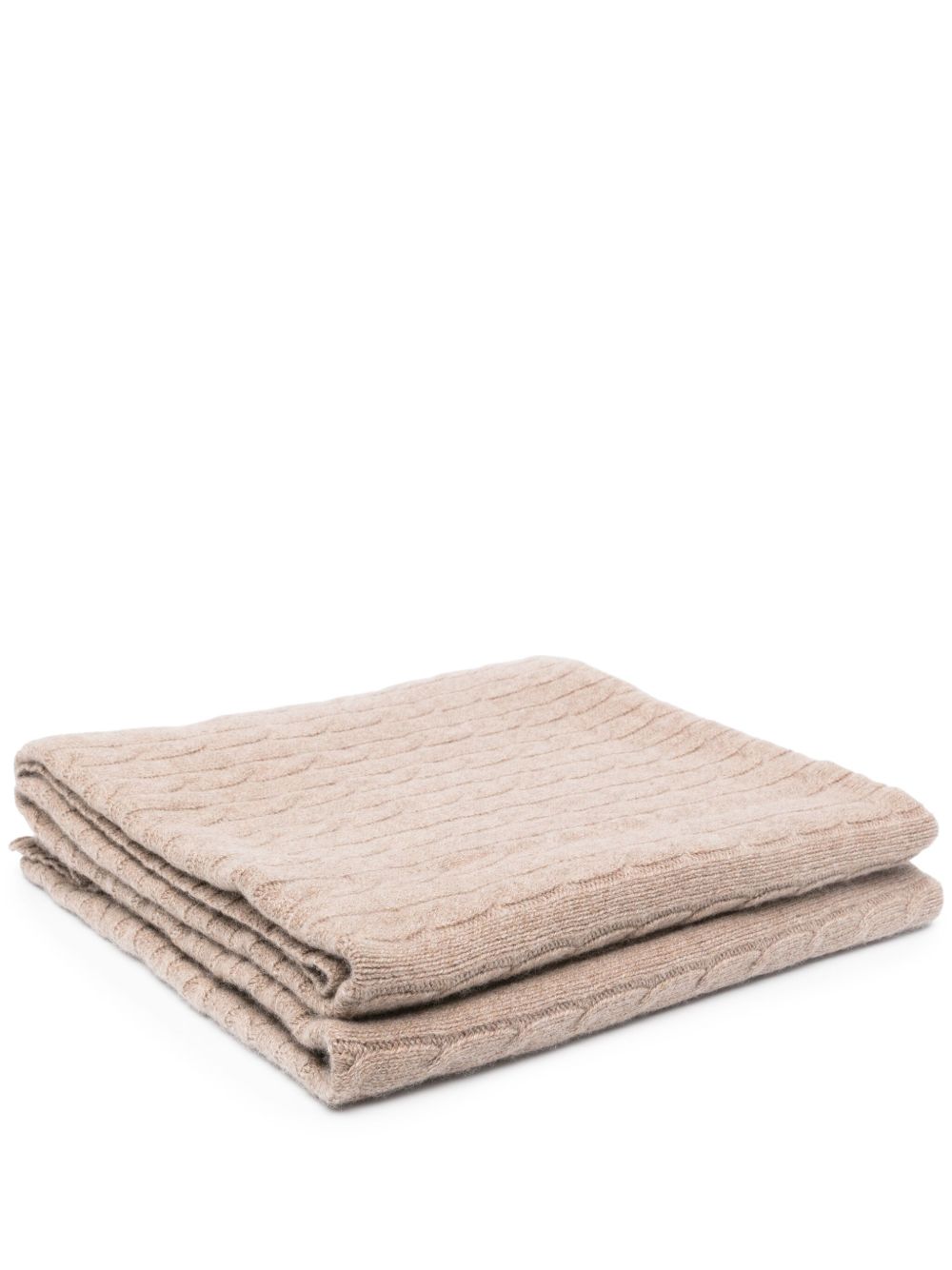 Ralph Lauren Home cable-knit cashmere blanket - 中性色