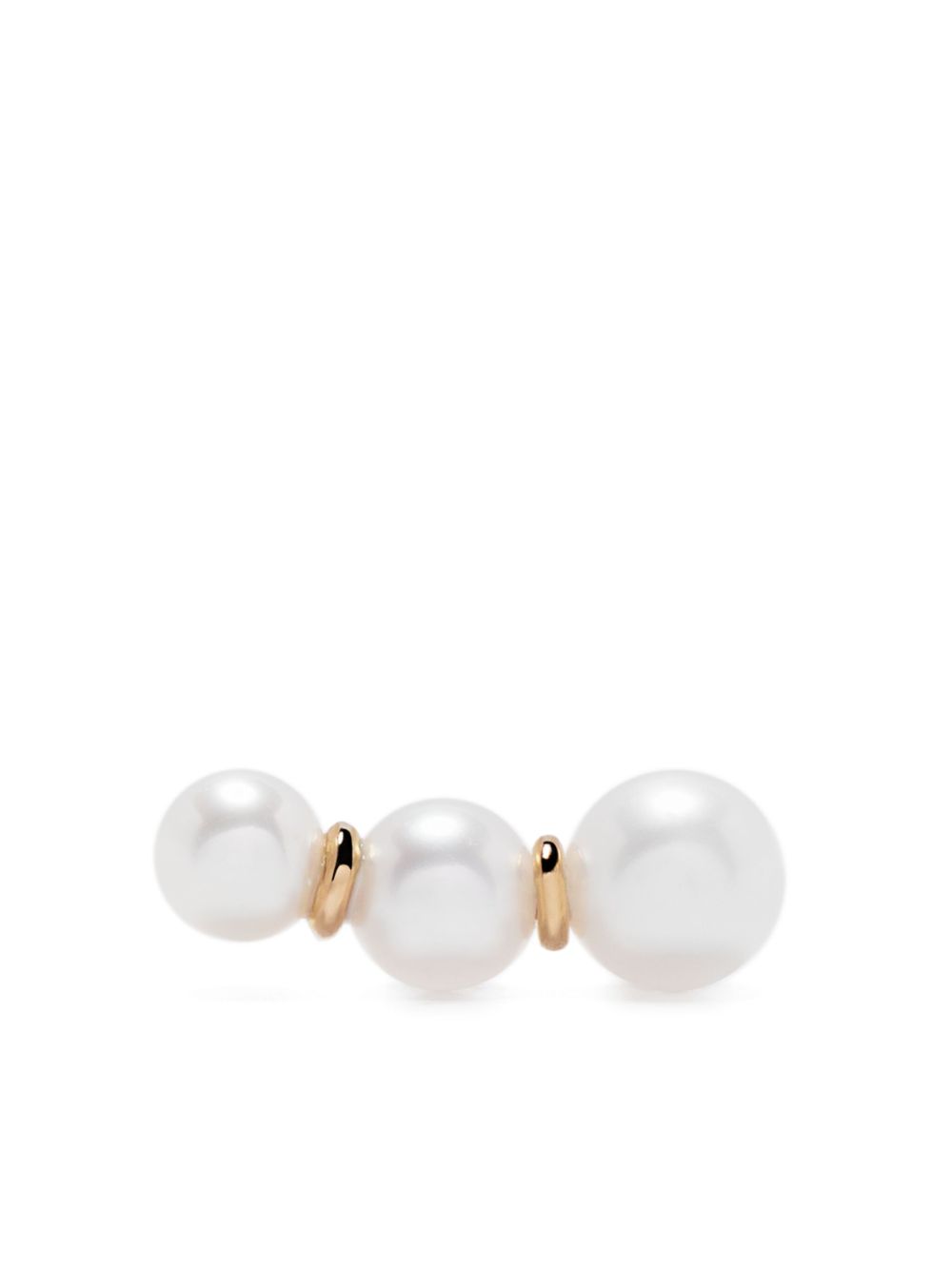 Sophie Bille Brahe 14K黄金 Trois Perle 单只耳环 - 金色