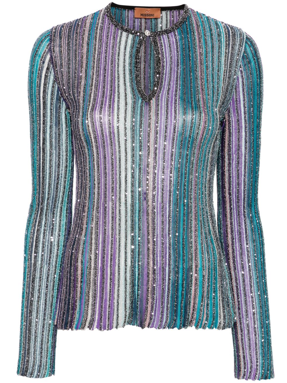 Missoni 圆领毛衣 - 紫色