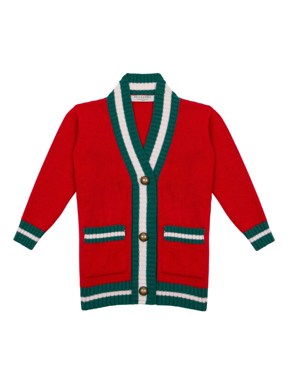 Philosophy Di Lorenzo Serafini Kids V领开衫 - 红色